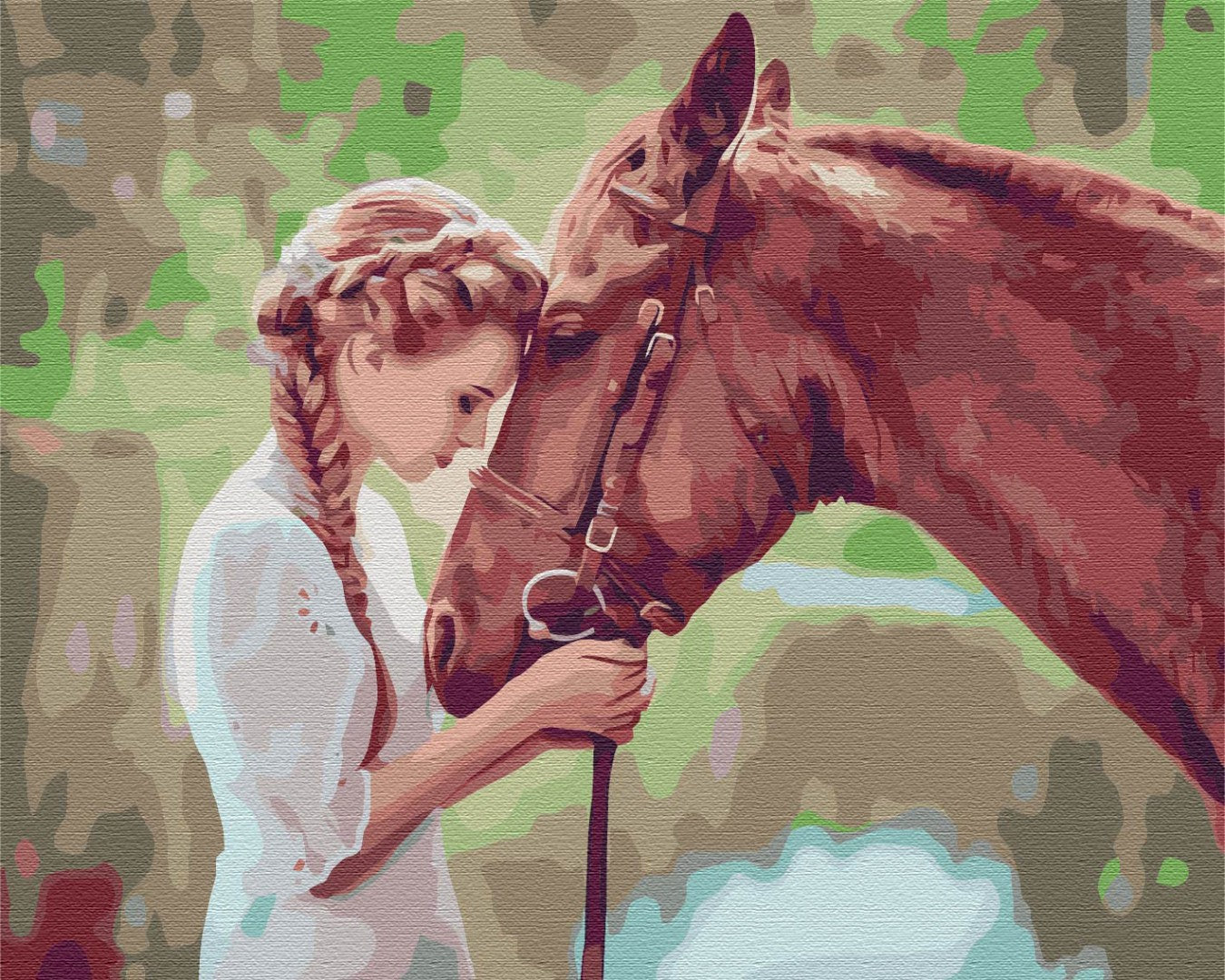 Fille avec un cheval - Peinture par numéro